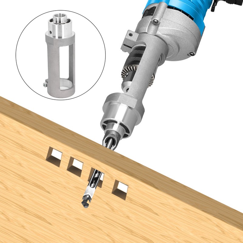 Square Hole Drill Bit Adapter Aluminium Alloy Square Hole Drill