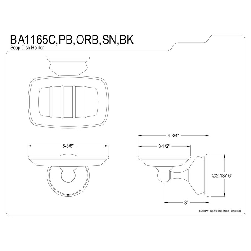 Kingston Brass BA1165PB Vintage Soap Dish, Polished Brass