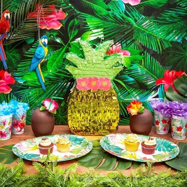 Pineapple Pinata for Hawaiian Luau Party Decorations, Kids Birthday (16.5 x 10 x 3 In)
