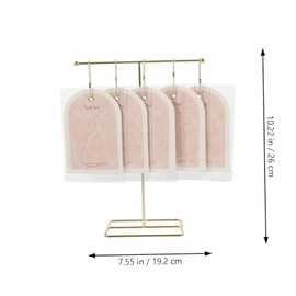 Soporte Para Exhibición De Arte De Uñas Juego De Tarjetas Para Exhibición De Uñas Postizas Con Soporte En Forma De T 5 Tarjetas Con Cadenas Y Bolsas 1