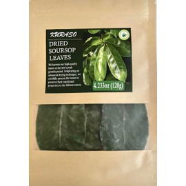 Premium Soursop Graviola Guanabana Dried Leaves for Tea, 120 gr 350-400 Soursop Leaves.