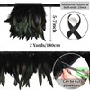 Holmgren Black Rooster Feather Trim for Costume Decoration 2 Yards