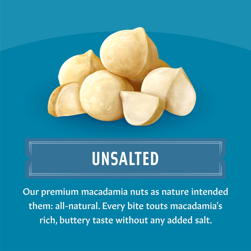 Mauna Loa Premium Natural Roasted Macadamia Nuts, Unsalted Flavor, 4