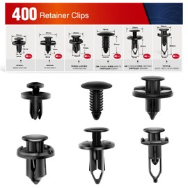 Nilight 400PCS Car Retainer Clips 6mm 7mm 8mm 9mm 10mm Expansion Screws Replacement Kit Bumper Push Rivet Clips for GM Ford Toyota Honda Chrysler Nissan,2 Years Warranty