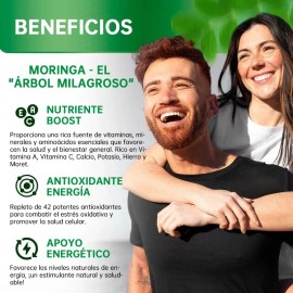 Moringa 800mg – Superalimento Natural Antioxidante 🌿 Energía, salud y vitalidad en cápsulas