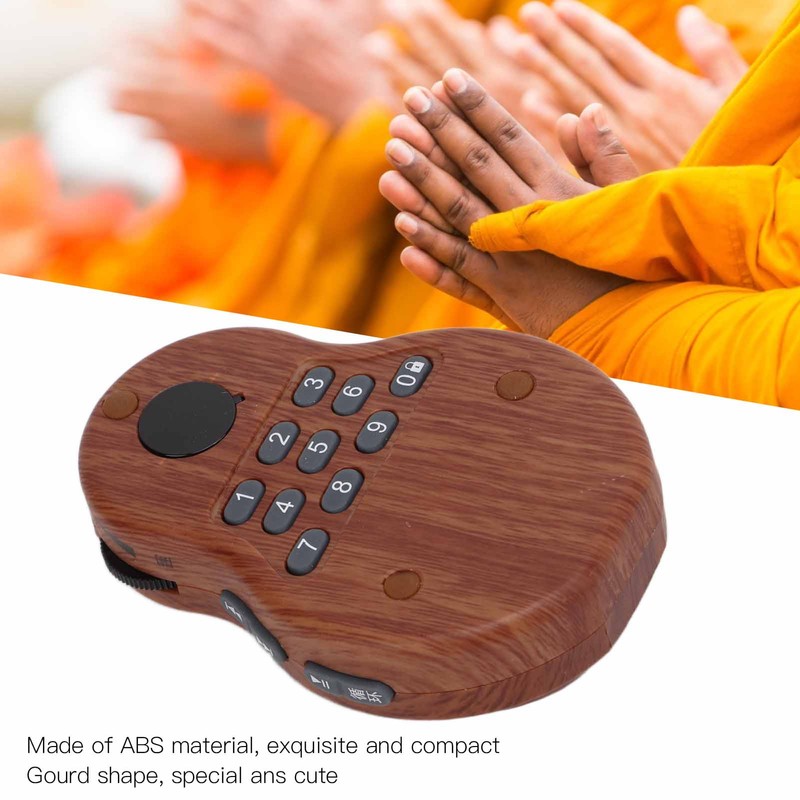 Buddha Player Mini Portable Wood Color Hanging Neck Music Buddhist