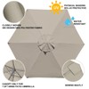 EliteShade USA 7.5FT Replacement Covers 6 Ribs Market Patio Umbrella