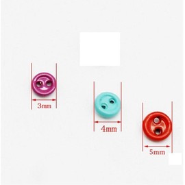 50Pcs White Mini Round Tiny Buttons Sewing Doll Clothes Making Button,2 Holes Resin Buttons for DIY Crafts, Scrapbooking, Sewing Fasteners Sewing Notions and Supplies (3mm)