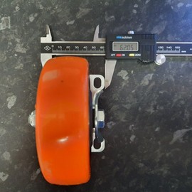 4 inch Wheel Fixed Trolley Caster Thermoplastic Rubber 100mm on Plate Orange