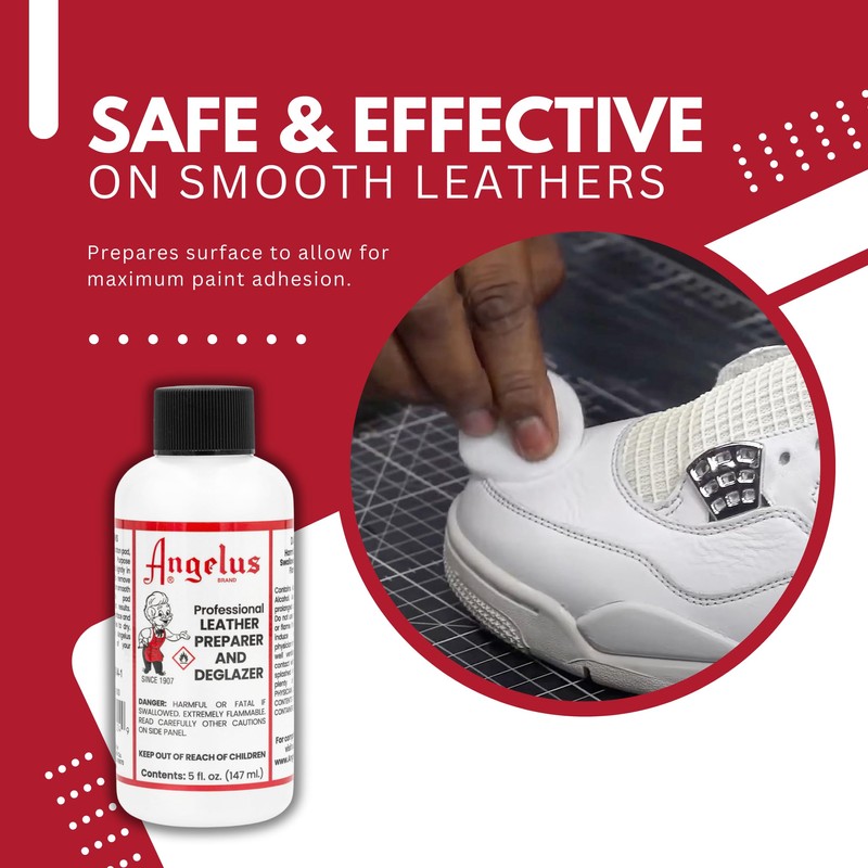 Angelus Paint Leather Preparer And Deglazer, 5 ounce jar (820-04-000)