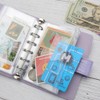 12PCS A7 Binder Pockets Clear Zipper Binder Pockets 6 Holes