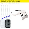 Head Mounted Magnifying Glass 2pcs LED Light Adjustable Rechargeable Headband