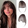 THXFUNAREA Bangs Hair Extensions Human Hair Clip in Hair Extensions