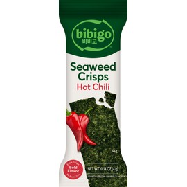 Bibigo Seaweed Crisps, Hot Chili, 0.14 Ounce (Pack of 1)