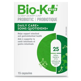 Bio-K+ Daily Care Probiotic 25 Billion, 15 Capsules