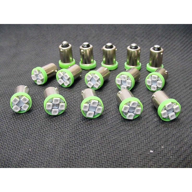 Lumiglow 15 BRIGHT Green LED Instrument Panel Dashboard BA9S 1815