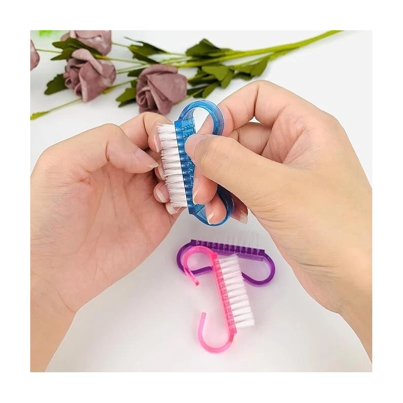 Brand: HANWER 4 Pack Handle Grip Nail Brushes, Colorful Mini