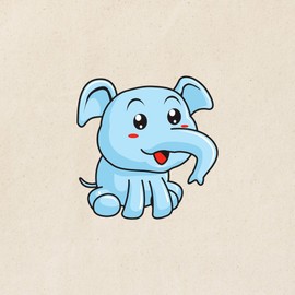 CafePress Toy Elephant Cub Animal Tote Bag Reusable Natural Beige Canvas Shopping Bag