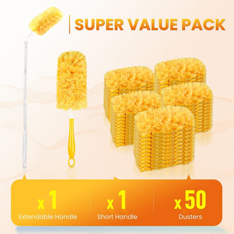 50 Count 360 Duster Refills for Swiffer Dusters + 1