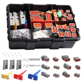 XINTAIHELE 331Pcs Deutsch Connector Kit, 2 3 4 6 8 12 Pin DT Connectors Automotive Waterproof Car Electrical Wire Connectors Plug