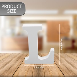 GLADFRESIT 1 Pcs Decorative Wood Letters for Crafts, Standing Letters Alphabet Letters for Children Baby Name Wedding Birthday Party Home Wall Decoration 4"