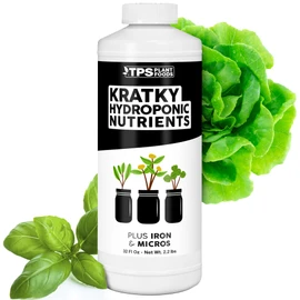 Kratky Hydroponic Fertilizer – Liquid Plant Food for Passive Hydroponics, Strong Roots & Higher Yields, 32 oz