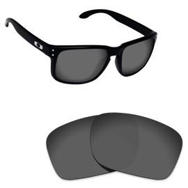 Alphax Black Chrome Polarized Replacement Lenses for Oakley Holbrook OO9102