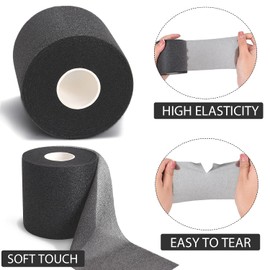 Kinesiology Tape, 3 Rolls Kinesiotapes 7 cm x 27 m, Tape Sport, Waterproof & Elastic Kinesiotape, Skin-Friendly Sports Tapes, True Tape for Rehabilitation and Posture Training (Black, 81 m)