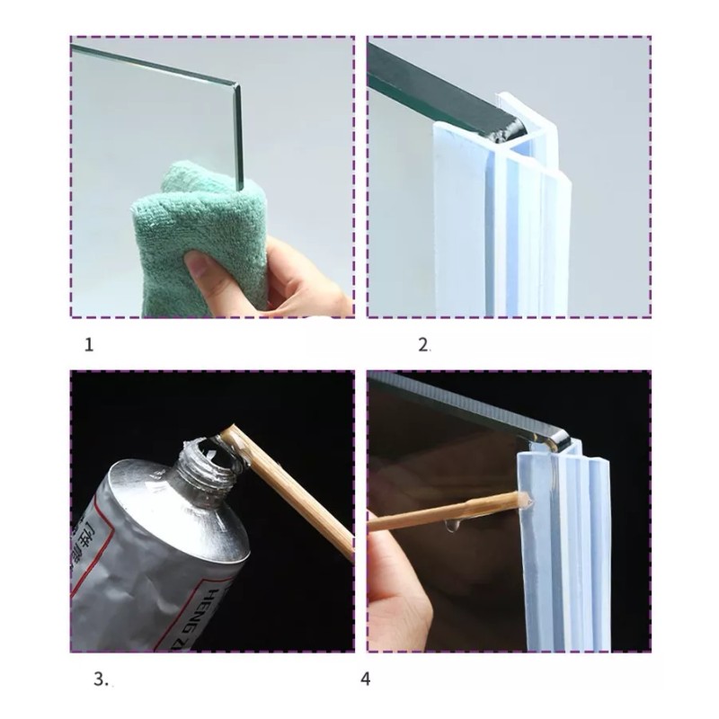 Estuchelandia Tira Sellado Puerta Burlete Cancel Baño Ducha Impermeable 2m