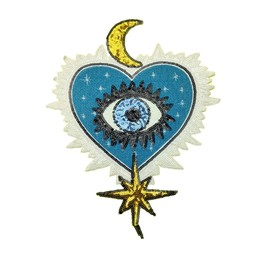 Iron on Patches Sequin Patch Embroidered Patches Applique Compatible Clothing Jeans T-Shirt Hoodies (Blue)