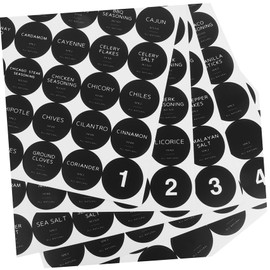 Operitacx 10sheets Spice Labels Stickers for Kitchen Canisters Easy Peel Stick for Jars for Organization and Home Storage