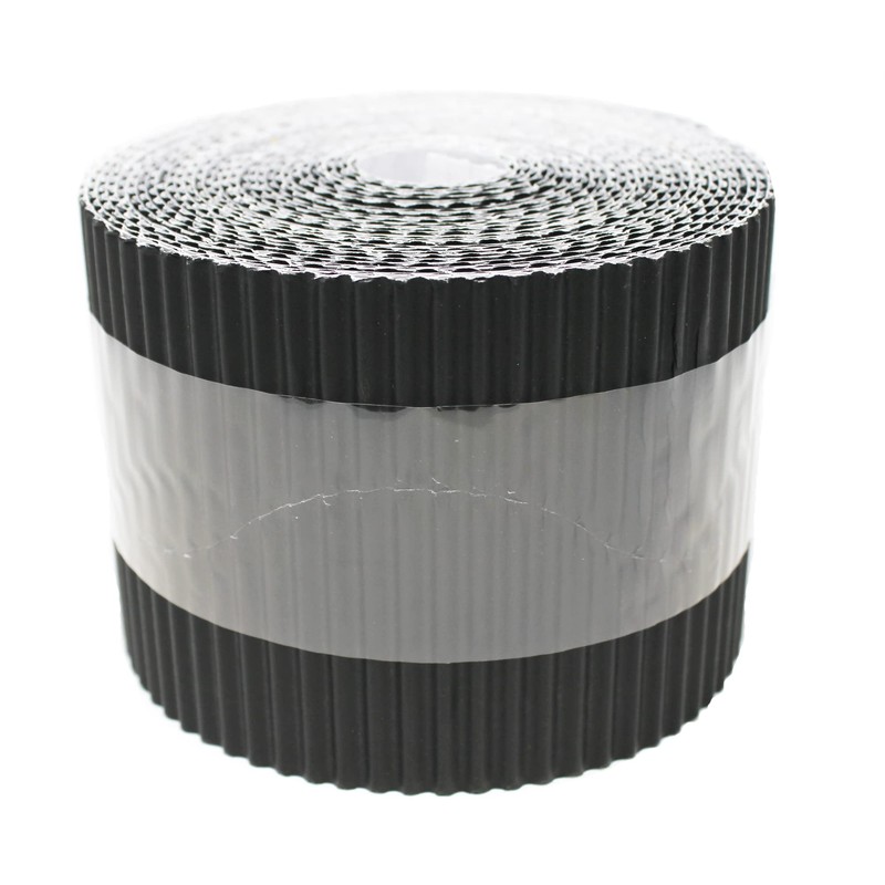 Bright Ideas Corrugated Border Roll for School Displays, Black, 10cm