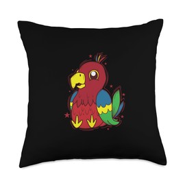 Parrot sitting Bird Animal Throw Pillow