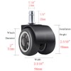 Office Chair Caster Wheel, Replacement Caster Rubber Wheels with Tire