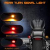 QUASCO Front Rear Motorcycle Turn Signals, Mini Size Led Brake