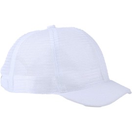 Spargel Men's Short Brim Cap, Mesh Cap, Hat, Short Brim, Spring, Summer, Breathable, white, M