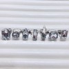 DZSYJKTM Sparkly Silver Chunky Crystal Rings Set for Women, Statement