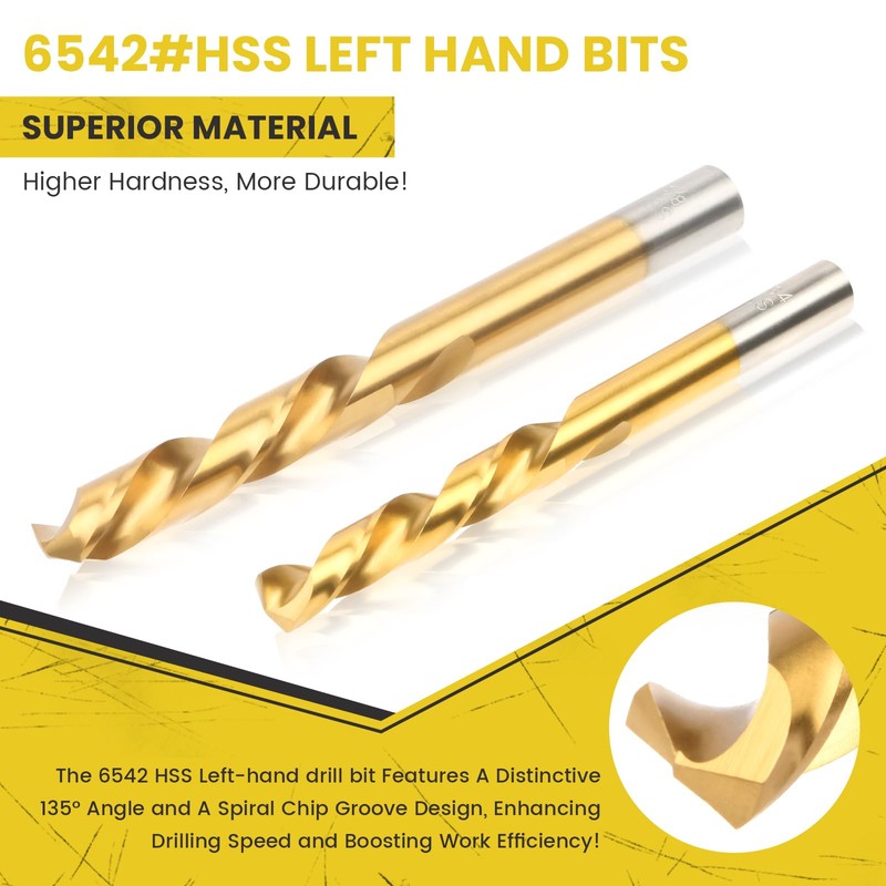 18PCS Screw Extractor Set, 37# Cr-Mo & 6542 HSS Steel