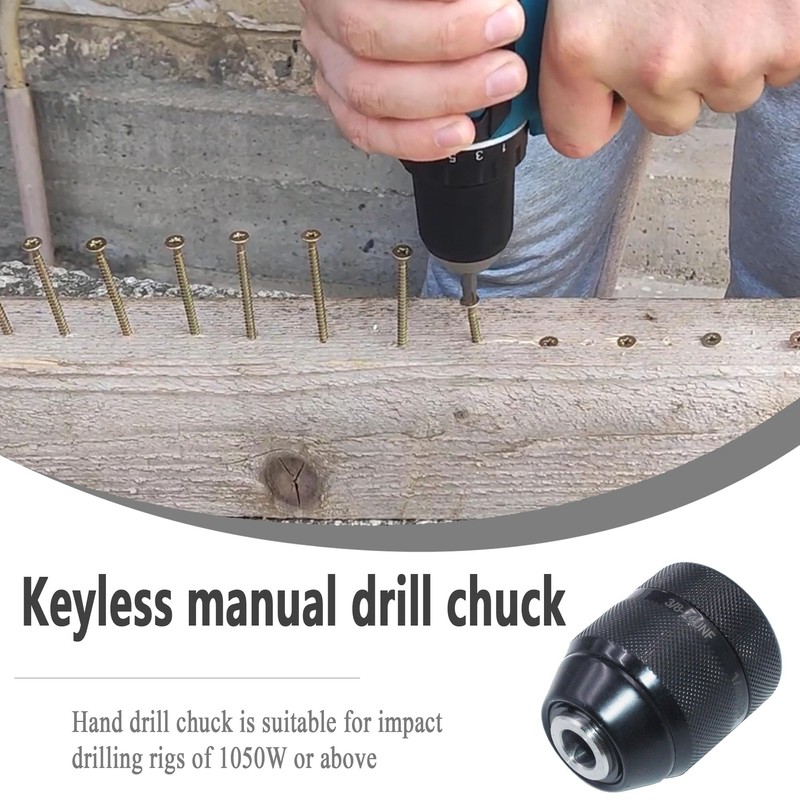 Follde Keyless Drill Chuck Compatible with Milwau-kee, 3/8" Mount 0.8-10mm