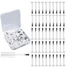 HOIUMLZ 50pcs Nail Polish Replacement Brush Kit with Handle Disposable