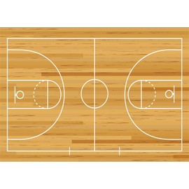 SADFA 7x5ft Basketball Backdrop Basketball Court Wooden Floor Sports Theme Photo Background Birthday Party Banner Decoration Booth Props