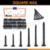Rustark 1200Pcs 6 Sizes Black Metal Nails Tacks Assortment Kit