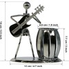 Cisixin Desktop Accessories Multi-Purpose Metal Guitar Pencil Holder