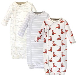 Touched by Nature baby girls Organic Cotton Kimono Nightgown, Boho Fox, 0-6 Months US