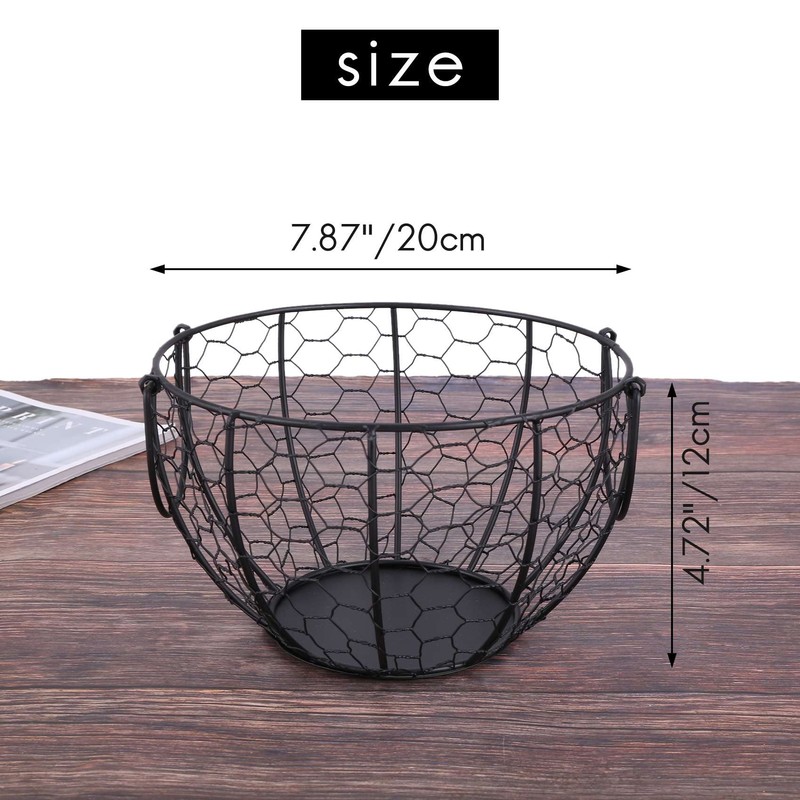 Roundsky Iron Egg Shelf Basket Fruit Basket Creative Collection Ceramic
