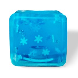 Ice Cube Stress Ball with Snowflakes，Nice Cube Fidget Toys，Squishy Cube for Anxiety Relief Stress Reliever，Stress Relief Toys for Adults Kids Children Teens