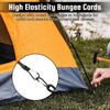4 Pcs Bungee Cords with Carabiner Clips, Elastic 30cm Bungee