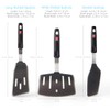 DI ORO Silicone Turner Spatula Set - 6 Piece Kitchen