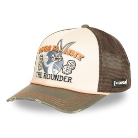 Capslab Cappello Uomo Looney Tunes Bugs Bunny The Rounder | Cappello Cotone Beige Verde Regalo Originale Taglia Unica