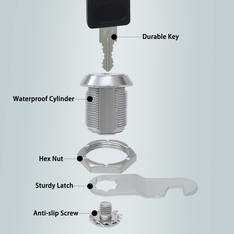 Wkmamo 16 mm Letterbox Lock, Lever Lock, Security Mailbox Lock